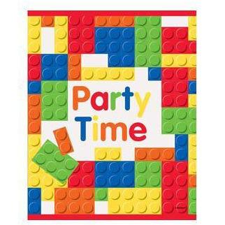 Building Blocks Happy Birthday Party Lootbags 8pk (image for) Building Blocks Happy Birthday Party Lootbags 8pk