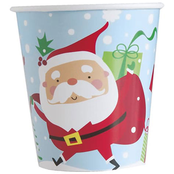 (image for) Colourful Santa Paper Cups 8pk