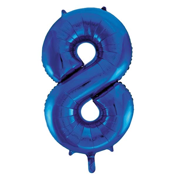 Blue 8 Large Shape Number Balloon (image for) Blue 8 Large Shape Number Balloon