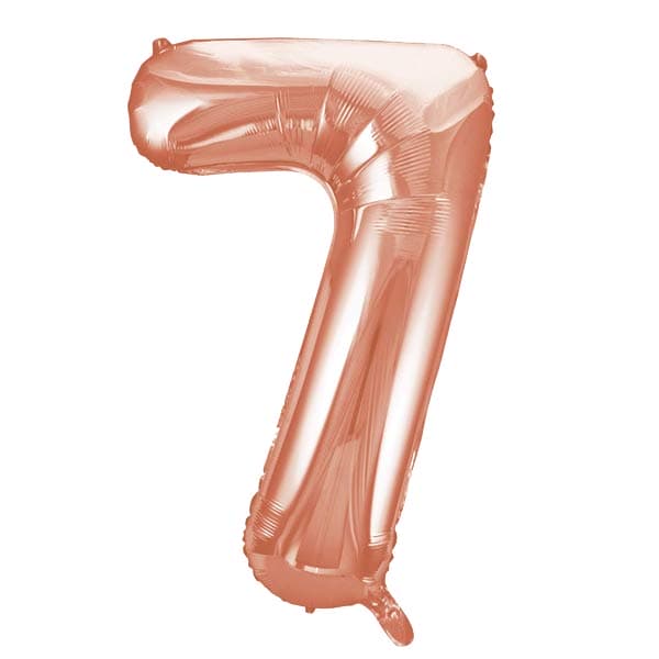 Rose Gold 7 Large Shape Number Balloon (image for) Rose Gold 7 Large Shape Number Balloon