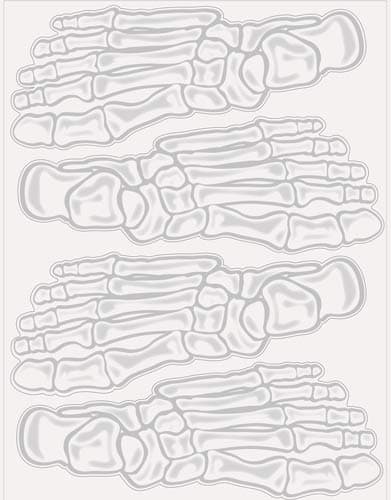 Skeleton Feet Cling Sheet